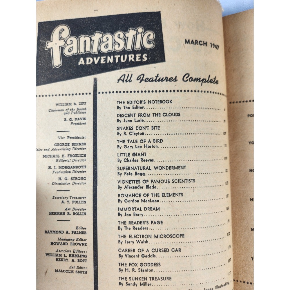 Fantastic Adventures Pulp #3 1947 Guy Archette-Chester S. Geier Satire - Picture 2 of 7